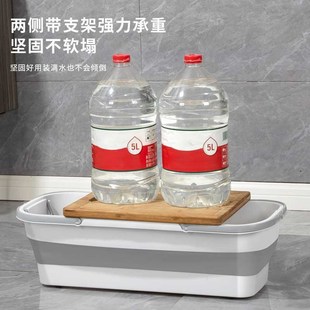 折叠拖把水桶平板拖地桶家用塑料储水桶桶洗拖把盆拖布桶方形手提