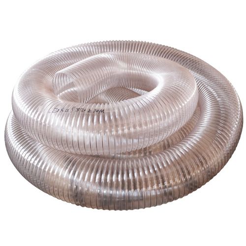 抽耐磨伸缩工业吸尘管钢丝粉耐高温pu透明软管尘促20排风管泡沫厂