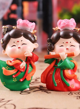 国潮古风大唐仕女唐小环桌面装饰摆件西安文创纪念品创意女生礼物