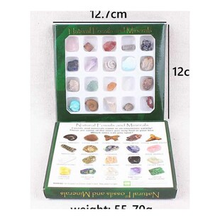 20pcs Healing Natura Stones set And Crystals Set Minerals