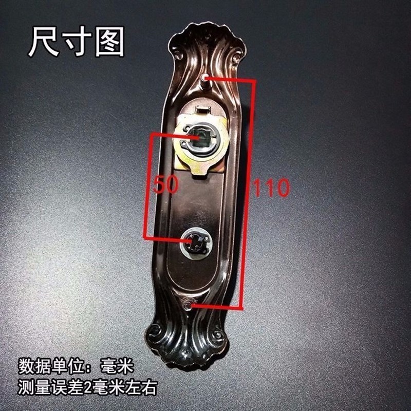 凹弧型锁无钥匙门锁卫生间红古狮子头卫浴锁110mm厨房间门单舌锁