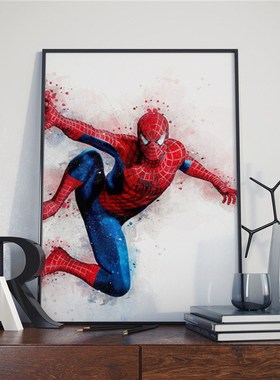 Home wall decoration watercolor poster Marvel DC superhero I