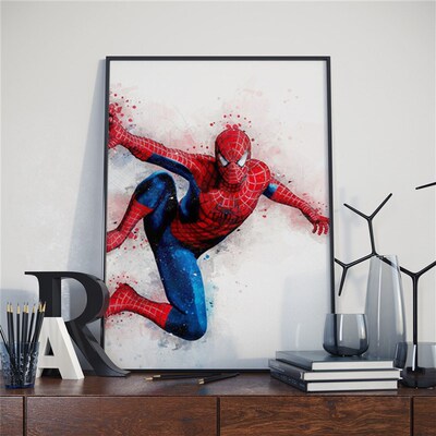 Home wall decoration watercolor poster Marvel DC superhero I