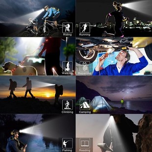 Body Motion USB LED With Headlamp Headlight 30000Lm Sensor