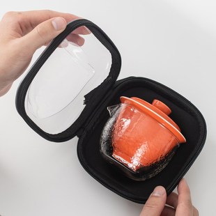 带360°过滤盖碗茶杯羊脂玉白瓷功夫三才泡茶碗家用陶瓷旅行茶具