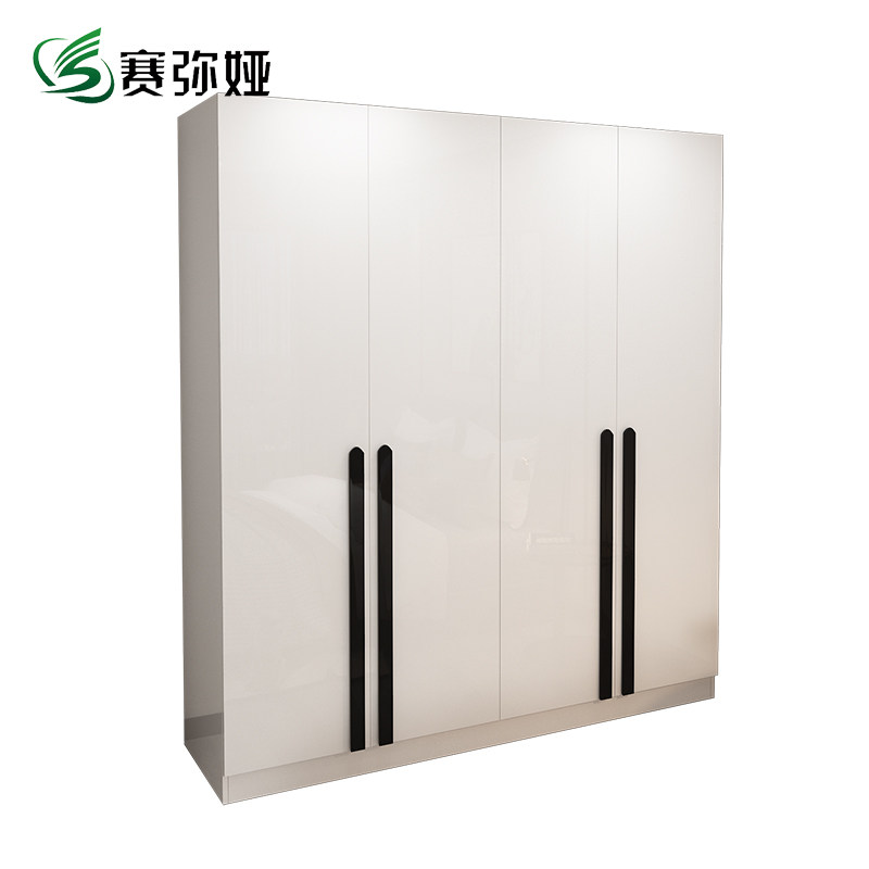 衣柜烤漆五门六j门组装四门现代简约板式整体卧室经济型衣柜橱组