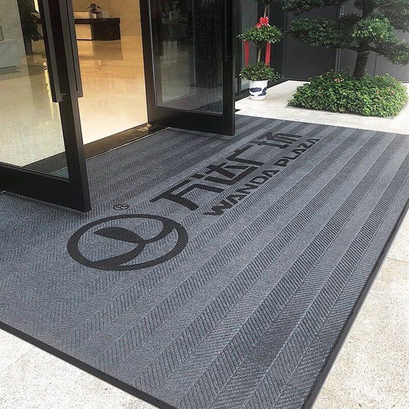 公司门口地毯定制酒店进门口轮胎纹吸水地垫定制logo商用迎宾地垫