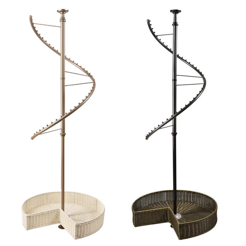 衣柜360度旋转衣架衣帽间转角挂衣杆g多功能置物架拐角裤架衣物篮