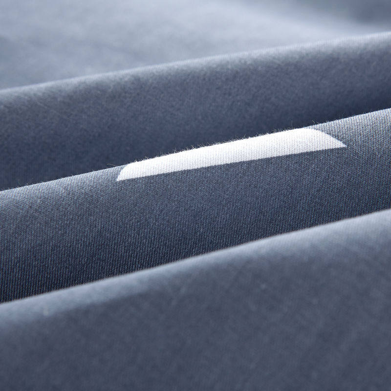 全棉男生床上用品四件套纯棉全棉学生宿舍灰色床单被罩枕套三件套