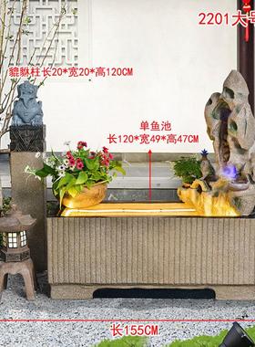 水系阳台室内花园摆件假山喷泉鱼池景观庭院循环摆设造景大型流水