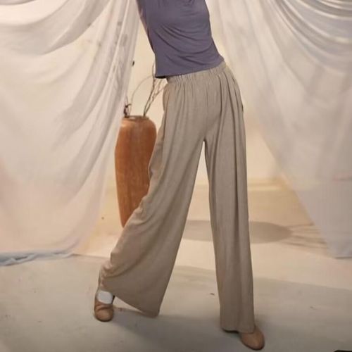 秋冬加厚宽松显瘦舞蹈裤女中国古典舞教师练功基训阔腿裤跳舞服装