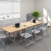 折叠椅子家用靠背餐椅懒人休闲培训办公椅塑料便携摆摊坐椅电脑椅