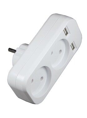 E Extension Double socket adapter with 2 SB Power Strip E  A