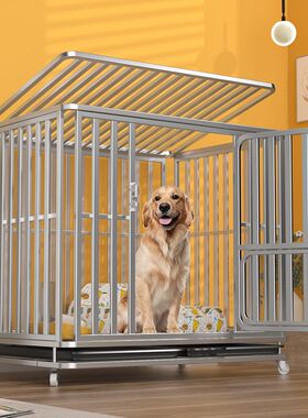 狗笼子大型犬边牧拉布拉多大型狗窝带厕所一体家用可置物宠物