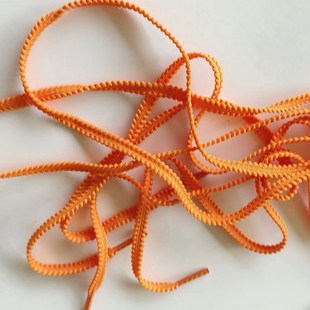 马拉松跑步锯齿鞋带 男女款黑白色弹力扁平菱形运动鞋带 涤纶鞋带