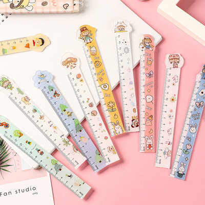 极速Creative cartoon special-shaped ruler student cm plastic