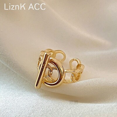 Chain ring female fashion personality light luxury niche exq