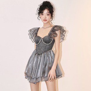 2023新款 游泳衣网红保守高级Z感温泉海 钢托聚拢显瘦遮肚连体裙式