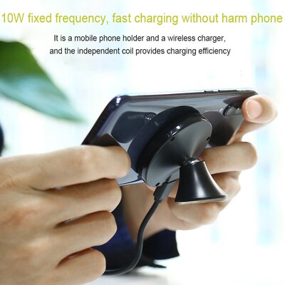 10W qi wireless charger car phone holder for iPhone 11 fast