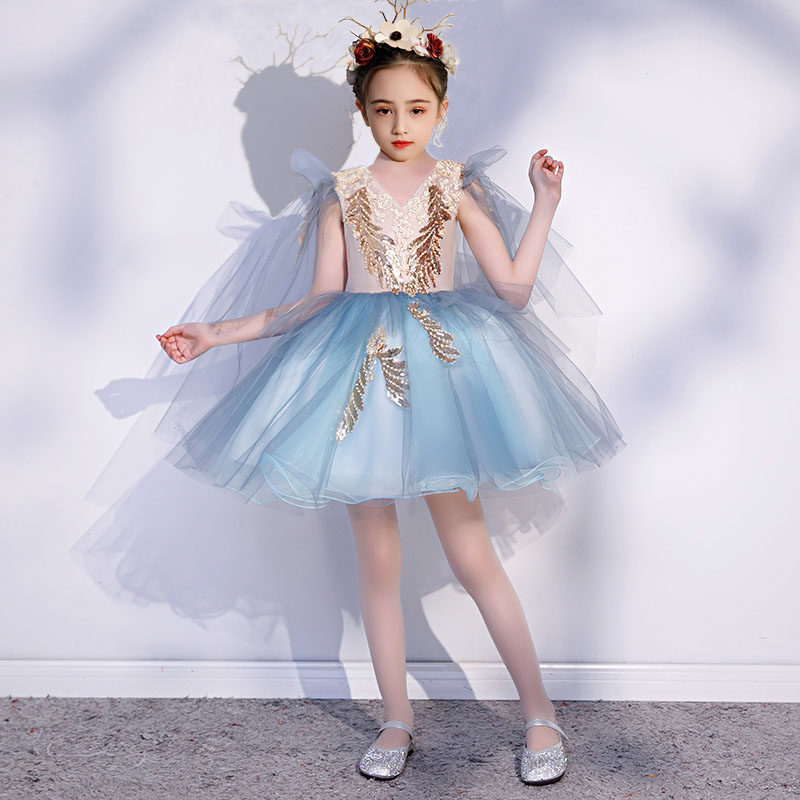 2022新款女童森系洋气公主短裙小女孩生日晚礼服儿童走秀演出服夏,童装/婴儿装/亲子装,儿童礼服,淘宝优惠券,粉丝福利购,淘宝优惠卷