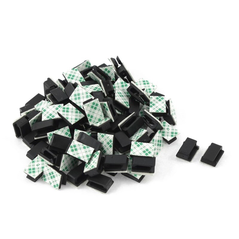 *100 Pcs Adhesive Wire Cord Cable Holder Tie  Organizer Drop