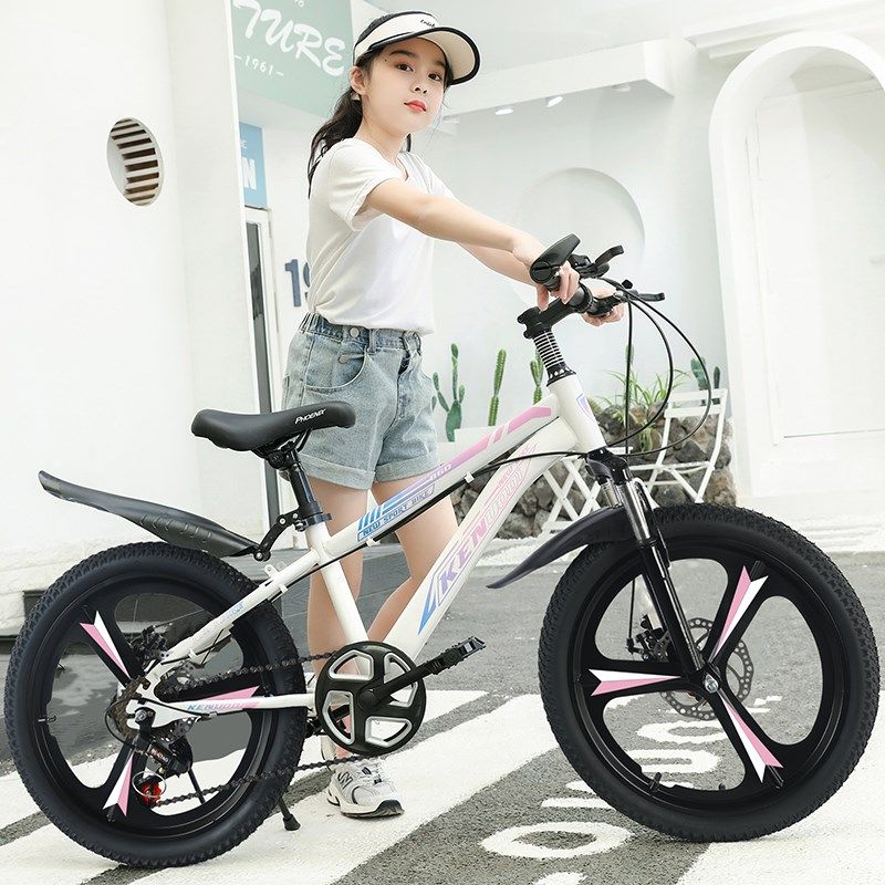 自行车儿童15岁中学生男女孩成人碟刹减震单速变速一体轮山地车8-