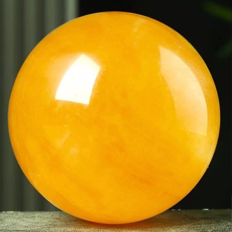 天然黄色水晶球摆件真原石厨房办公室玄关流水水晶球天然原石,饰品/流行首饰/时尚饰品新,摆件,淘宝优惠券,粉丝福利购,淘宝优惠卷