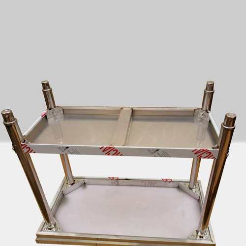 不锈钢工作台酒店双层切菜桌操作台厨房打荷打包台拆装包装工作。