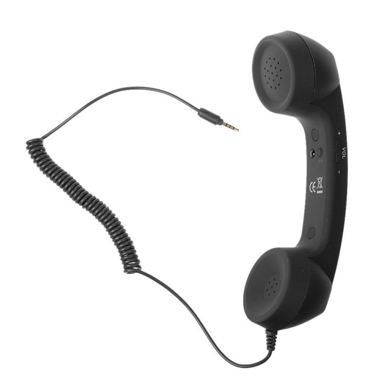 3.5mm Retro Telephone Handset,Classic Cell Phone Receiver Mi