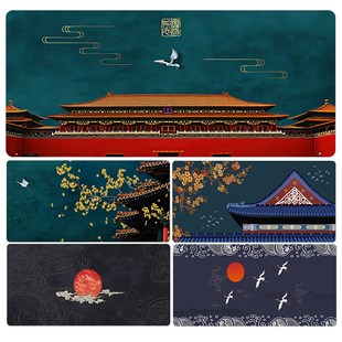 鼠标垫中国风超大学生电脑桌垫宿舍键盘垫大号办公桌桌面垫子定制