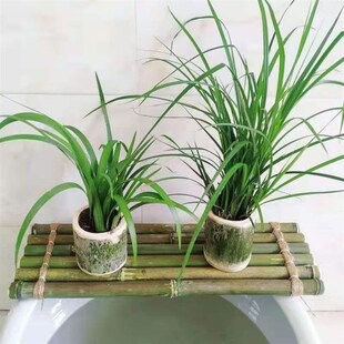 鱼缸流水板 竹排竹垫配件竹u子装饰diy摆件不可漂浮竹排陶瓷流水