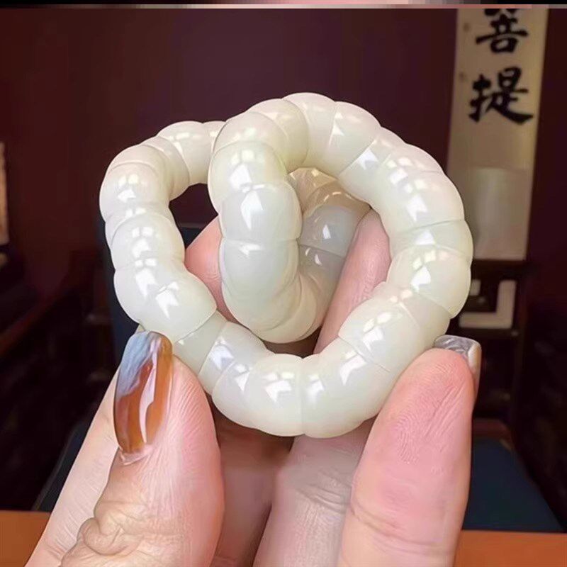 小众高货紫葡萄猪大肠白玉菩提根手串绕指柔文玩手链女天然菩提子