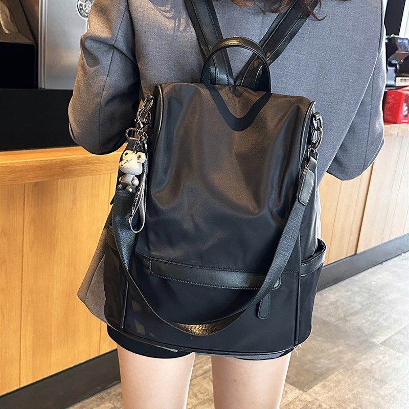 防水牛津布防盗双肩包女2024新款时尚背包通勤高级感书包旅游包潮,箱包皮具/热销女包/男包,双肩背包,淘宝优惠券,粉丝福利购,淘宝优惠卷