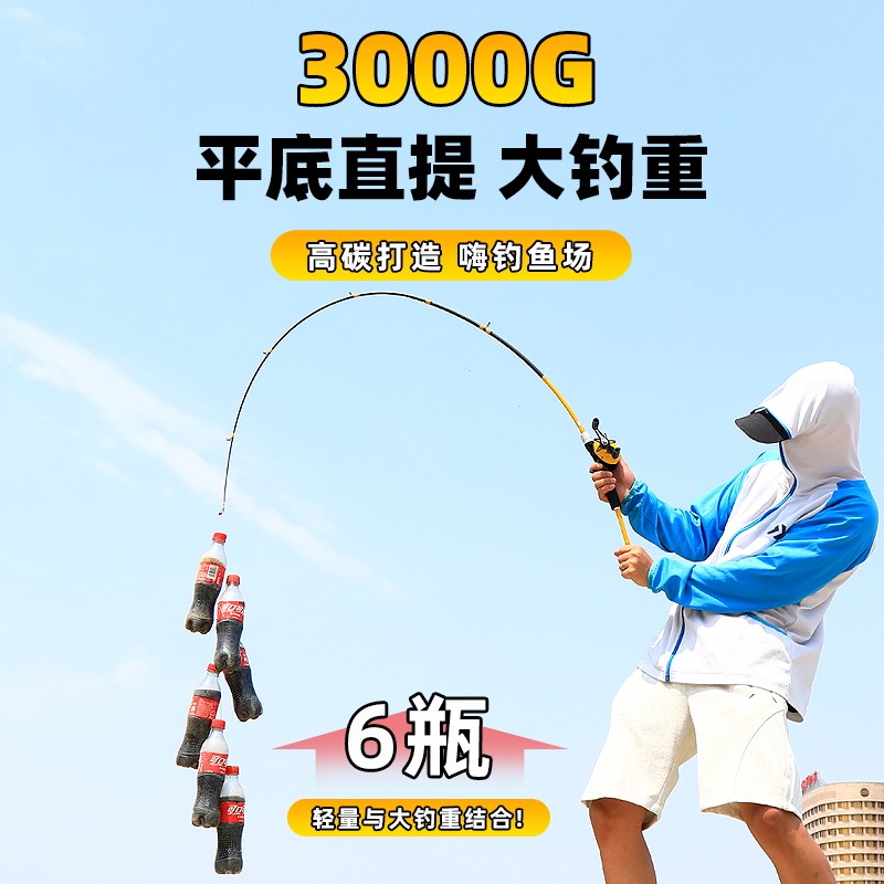 路亚小黄竿碳素路亚竿套装水滴轮枪柄鱼竿海竿抛竿远投黑鱼小黄竿