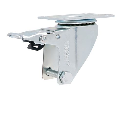 3寸4寸5寸静音万向轮弹力胶橡胶带刹车万向轮推车平板车轮子脚轮