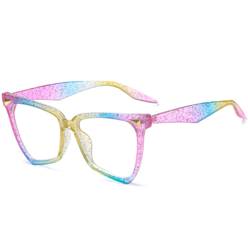 极速80007 Rainbow Cat Eye Anti blue Light Glasses Frame Jell ZIPPO/瑞士军刀/眼镜 太阳眼镜 原图主图