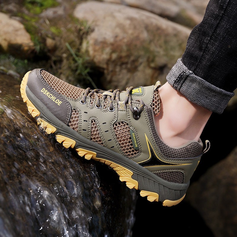网面鞋男鞋户外登山鞋防滑夏季透气镂空旅游鞋情侣运动休闲鞋女鞋