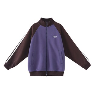 女童外套2024春装新款女大童复古拉链衫初中生学生时髦短款上衣潮