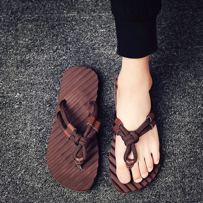 潮牌夹脚拖鞋男式外穿2024新款夏季沙滩凉鞋高级感防滑人字拖男士