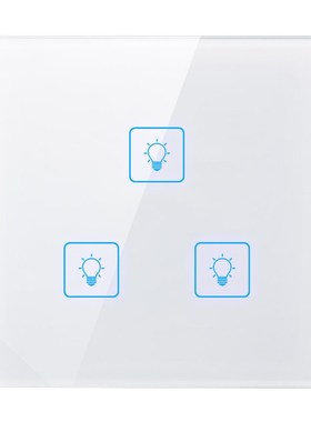 新款吉仕高墙壁智能触摸开关家用开关插座触控式酒店控制面板玻璃