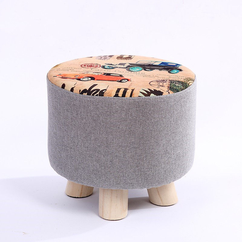 可爱小圆凳家用大人结实网红沙发小凳h子小型客厅茶几矮凳子小板