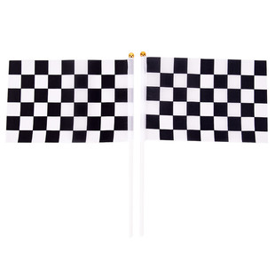 Signqal Hand Flags Black 厂家5PcsLot Chequered White and