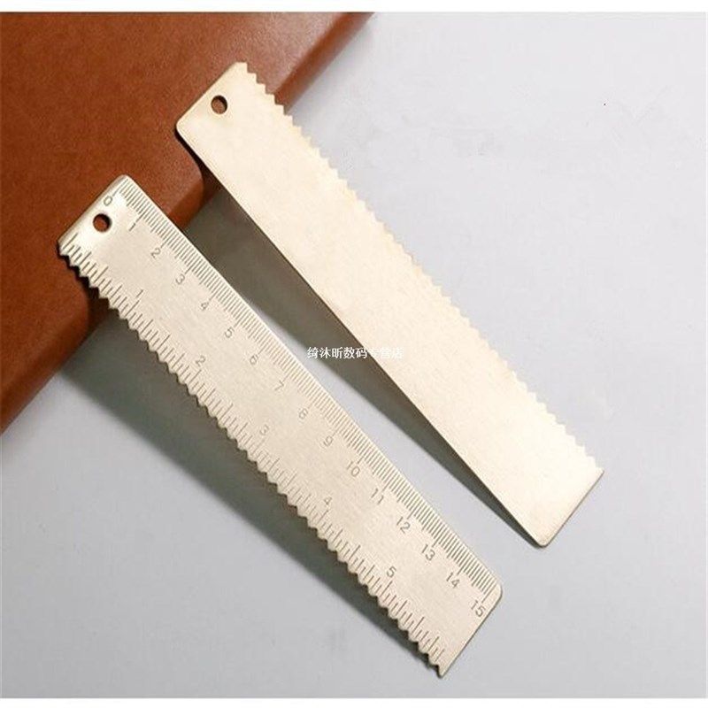 Brass Ruler Metal Triangle Straight Ruler 适用于 Woodworking