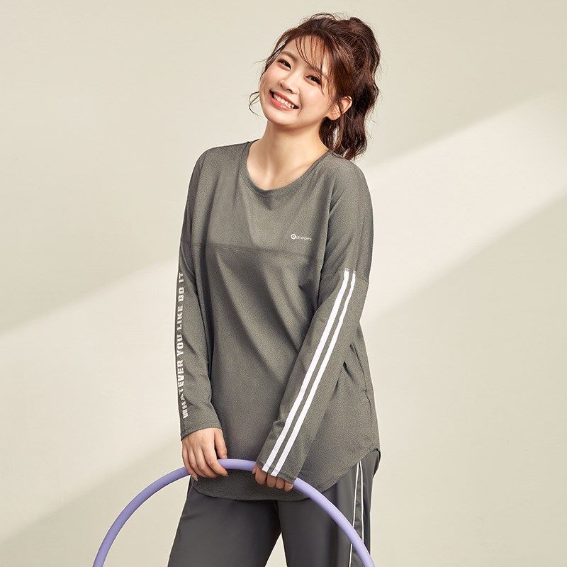 长袖瑜伽服T恤女大码运动上衣女宽松200斤跑步罩衫秋冬胖mm健身服,运动/瑜伽/健身/球迷用品,瑜伽t恤,淘宝优惠券,粉丝福利购,淘宝优惠卷