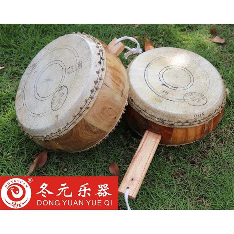 罗冬元高音纯手工竹钉鼓7寸8寸原木扁鼓低战鼓川堂鼓道士鼓牛皮鼓