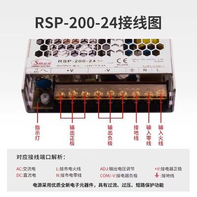 开关电源24V12hV主动式PFC变压器RSP-320/500/1000/3000W足功率20