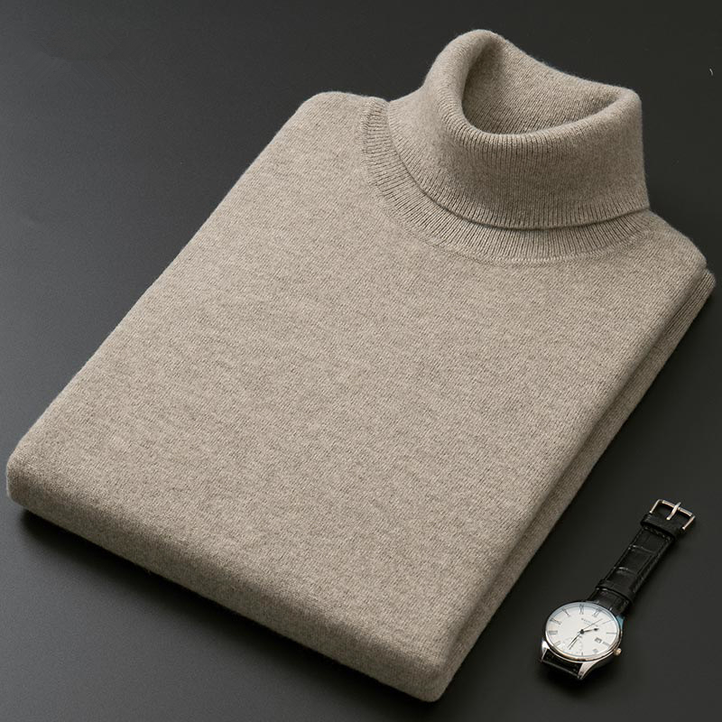 推荐Cashmere Cotton Blend Turtleneck Men Pullovers 2022 Autu