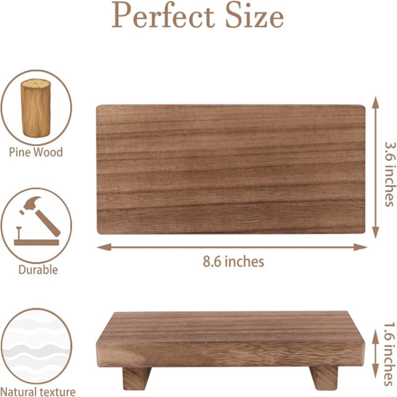 小木托盘底座支架农舍浴室装饰木制厨房肥皂碟架梳妆台柜台水槽