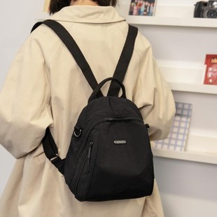 轻便多功能两用双肩小背包女大学生防泼水单肩包旅游外出小挎包男