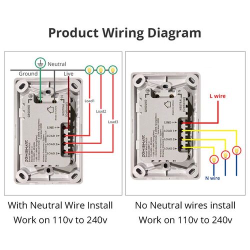 Tuya Zigbee 3.0 Push Light Switch SmartThings Smart Life Con